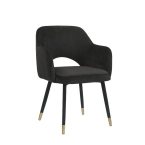 ACME 59854 Applewood - Accent Chair - Black Velvet & Gold