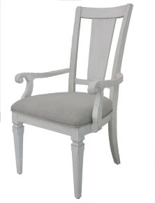 ACME DN02488 Katia - Arm Chair (Set of 2) - Light Gray & Weathered White