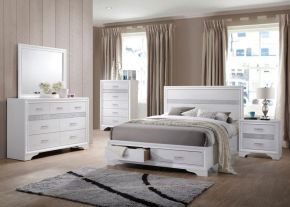 CoasterEveryday 205111KE-S5 Miranda - 5 Piece King Bedroom Set - White