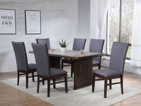 Coaster Fine Furniture 193591-S7 Sherwood - 7 Piece Rectangular Dining Table Set - Brown / Dark Gray