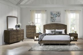 New Classic 00-1078-36N Rex - Queen 6 Piece Bedroom Set (Bed, Dresser, Mirror, Chest, 2 Nightstands) - Brown