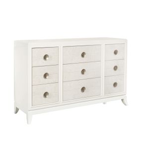 Samuel Lawrence Furniture S910-010 Melrose - 9-Drawer Dresser in a White Finish - White