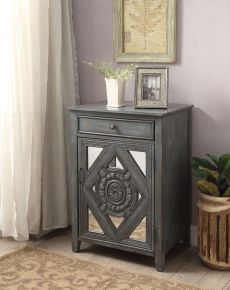 ACME 97458 Vinita - Accent Table - Antique Gray-Blue