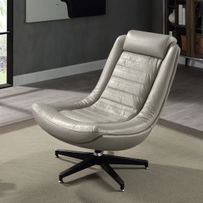 ACME AC02584 Piran - Accent Chair With Swivel - Twilight Top Grain Leather