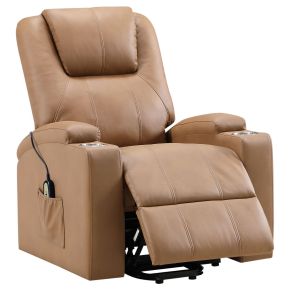 Coaster Fine Furniture 609476P Armstrong - Upholstered Power Lift Massage Recliner - Camel