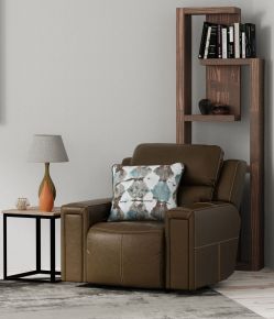 Catnapper 631507-1286/09-3086/09 Arezzo - Power Headrest Power Lay Flat Recliner With Zero Gravity/Extended Ottoman - Chocolate