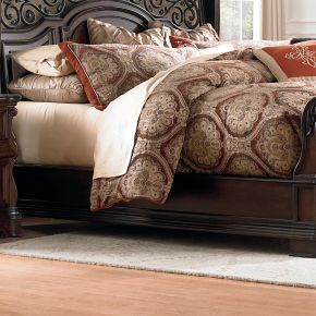 Liberty Furniture 575-BR90 Arbor Place - Sleigh Bed Rails - Dark Brown