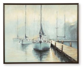 Signature Design by Ashley® A8000457 Worthney - Wall Art - Blue / White / Brown