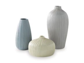 Signature Design by Ashley® A2000913 Eiderman - Vase Set (Set of 3) - Gray / Blue / Green