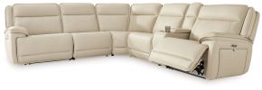 Signature Design by Ashley® U13001S1 Double Deal - 6-Piece Power Reclining Sectional With Console - Almond