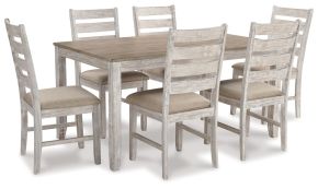 Signature Design by Ashley® D394-425 Skempton - White - Dining Room Table Set (Set of 7)