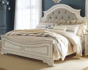 Signature Design by Ashley® B743/58/56/97 Realyn - King Upholstered Panel Bed - Two-tone