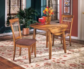 Ashley® D199/15/01(2) Berringer - 3 Pc. - Drop Leaf Table, 2 Side Chairs - Rustic Brown