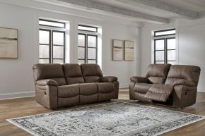 Signature Design by Ashley® 42404/88/86 Kilmartin - Chocolate - 2 Pc. - Reclining Sofa, Reclining Loveseat