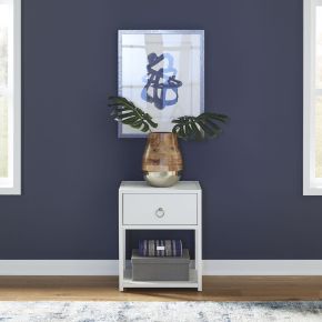 Liberty Furniture 2030WH-AT2126 Liberty Furniture 2030WH-AT2126 East End - 1 Drawer 1 Shelf Accent Table - Wirebrushed White