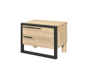 ACME 97962 Erasto - Accent Table - Oak & Black