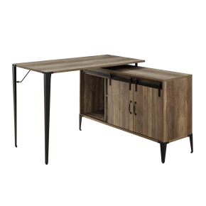 ACME OF00012 Zakwani - Writing Desk - Rustic Oak & Black Finish - 31"