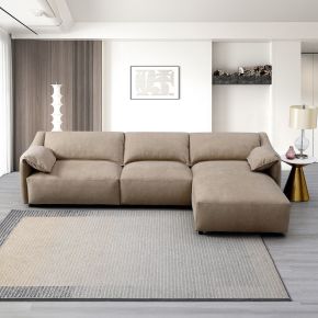 ACME LV03090 Veata - Sectional Sofa - Light Brown Suede