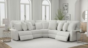 Jackson Furniture Industries 633/66/68/67-01 Majesty - 3 Piece Deep Seating Power Reclining Sectional - White