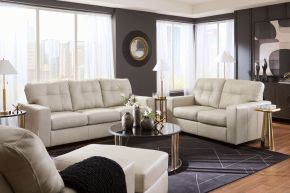 Signature Design by Ashley® 21708/38/35/20/14 Santorine - 4 Pc. - Sofa, Loveseat, Chair, Ottoman - Bone