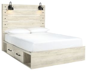 Ashley Furniture B192B17 Ashley Furniture B192B17 Cambeck - Queen Panel Bed With Side Storage Drawers - Whitewash