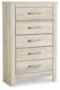 Signature Design by Ashley® B331-46 Bellaby - Five Drawer Chest - Whitewash
