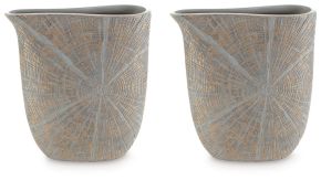 Signature Design by Ashley® A2000607 Ardenley - Antique Gold Finish 10.5" - Vase (Set of 2)