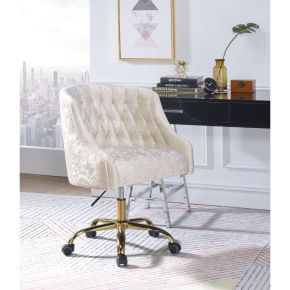 ACME 92517 Levian - Office Chair - Vintage Cream Velvet & Gold