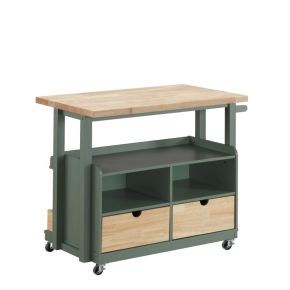ACME 98396 Harper - Kitchen Cart - Natural & Green