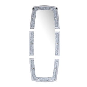 ACME 97759 Noralie - Accent Floor Mirror - Mirrored & Faux Diamonds - 63"