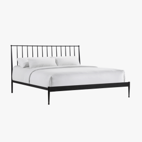 Intercon MB-BR-TRNKNG-MTE-C Metal Beds - Transitional King Metal Bed - Matte Black