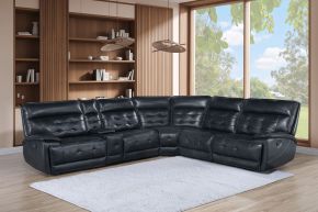 New Classic 27-U2586-3NS Warner - 3 Piece Manual Sectional - Black