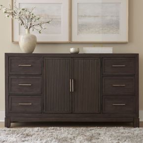 Liberty Furniture 313-BR31 Liberty Furniture 313-BR31 Modern Edge - 2 Door 6 Drawer Dresser - Caffe