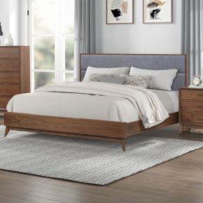 Liberty Furniture 604-BR-CPLDMN Century Modern - 4 Piece Bedroom Set (King California Platform Bed, Dresser & Mirror, Night Stand) - Light Brown