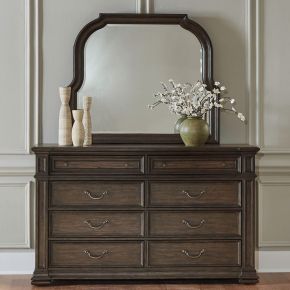 Liberty Furniture 765-BR-DM Provence Park - Dresser & Mirror - Brown