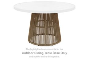 Signature Design by Ashley® PCP373-615B Orchard Beach - Round Dining Room Table Base - Beige