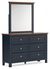 Signature Design by Ashley® B414B1 Landocken - Dresser and Mirror - Brown / Blue