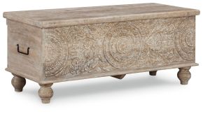 Signature Design by Ashley® A4000039 Fossil Ridge - Storage Bench - Beige