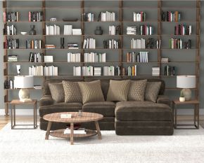 Jackson 4376/76/46-49 Mammoth - 2 Piece Sofa Chaise With RSF Chaise - Chocolate