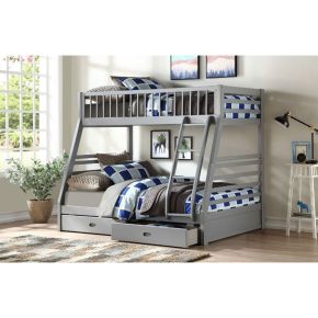 ACME 37840 Jason - Twin Over Full Bunk Bed - Gray