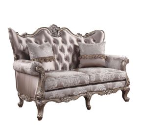 ACME 54866 Jayceon - Loveseat With 2 Pillows - Fabric & Champagne