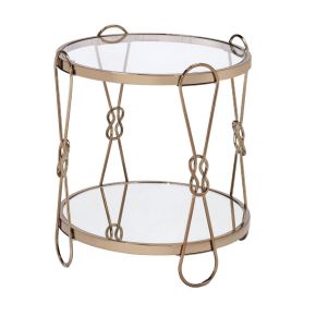 ACME 83942 Zekera - End Table - Champagne & Mirrored