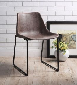 ACME 96802 Valgus - Side Chair (Set of 2) - Vintage Mocha & Black