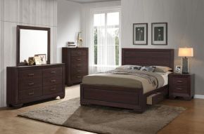 CoasterEveryday 204390KW-S5 Kauffman - California King 5 Piece Bedroom Set - Dark Cocoa