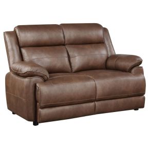 Coaster Fine Furniture 508282 Ellington - Upholstered Padded Arm Loveseat - Dark Brown
