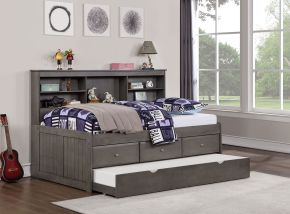 Furniture of America FOA7466GY-T-BED Tibalt - Twin Daybed With Trundle - Dark Gray