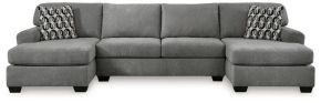 Benchcraft® 32402S3 Benchcraft® 32402S3 Birkdale Court - 3-Piece Sectional With LAF And RAF Corner Chaises - Gray