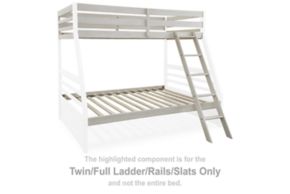 Signature Design by Ashley® B742-58R Robbinsdale - Twin/Full Ladder/Rails/Slats - Antique White