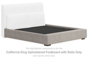 Signature Design by Ashley® B974-95 Cabalynn - California King Upholstered Footboard W/Rails - Oatmeal