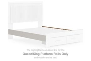 Signature Design by Ashley® PCB3381-95 Zuraleus - Queen/King Platform Rails - White